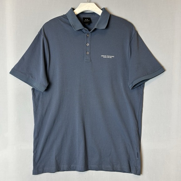 Button Down‎ Shirt Mens Large Blue Collared A X Armani Exchange Soft - Picture 1 of 16